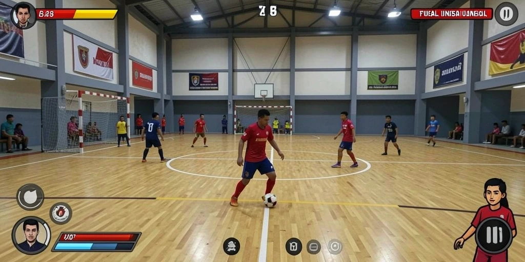 Tangkapan layar menampilkan karakter utama dalam aksi.